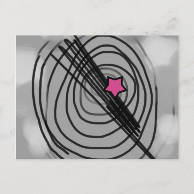 vykort med Rosa Star (Framsida)