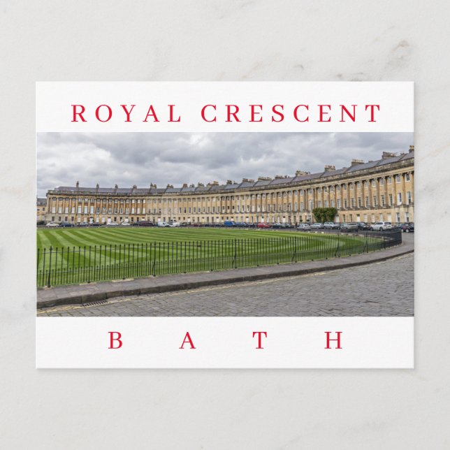 Vykort med Royal Crescent-vyn i Bath (Framsida)