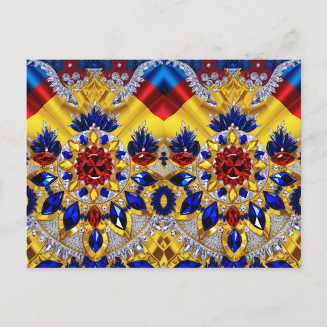 vykort med rumänsk Färg-design (Framsida)