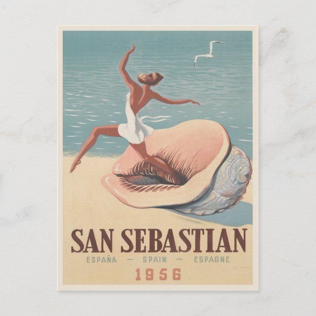 vykort med San Sebastian-reklamutskrift (Framsida)