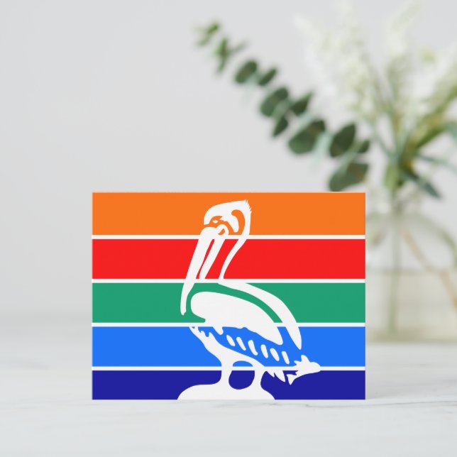 Vykort med Sankt Petersburgs flagga (Stående Fram)