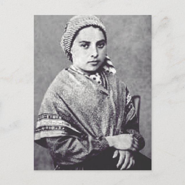 Vykort med Sankta Bernadette Soubirous (Framsida)