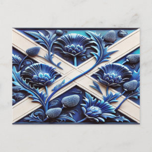 vykort med Scottish Thistles design