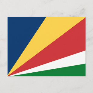 Vykort med Seychelles Färger Design