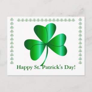 Vykort med shamrocken, Sts Patrick daghälsning