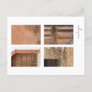 vykort med sikte på Malaga i Spanien