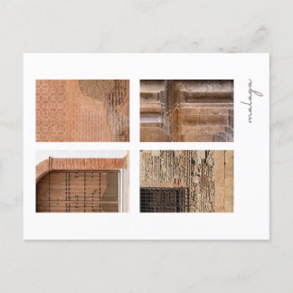 vykort med sikte på Malaga i Spanien