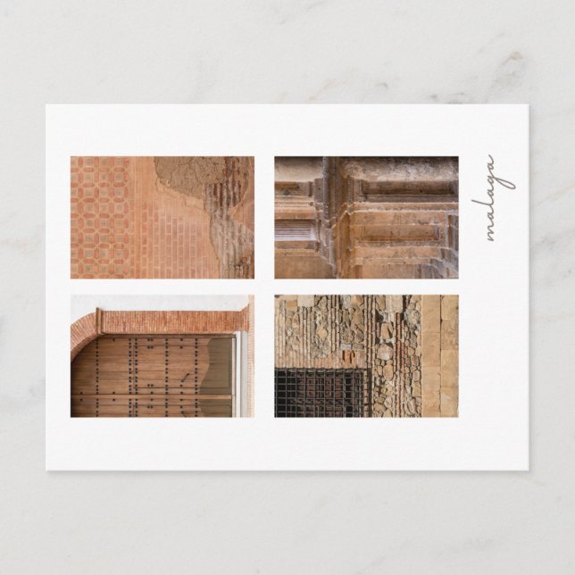 vykort med sikte på Malaga i Spanien (Framsida)