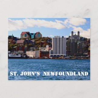 Vykort med siluett av St. John's Newfoundland