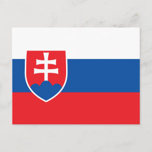 Vykort med Slovakiens flagga