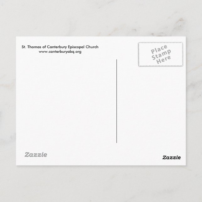 vykort med solupplyst Kor (Baksida)