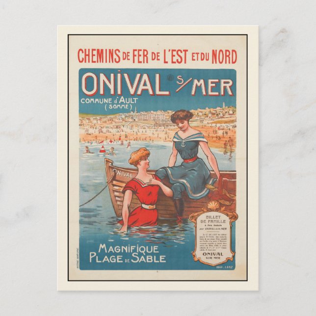 Vykort med sommarPoster Skriv ut från Frankrike (Framsida)