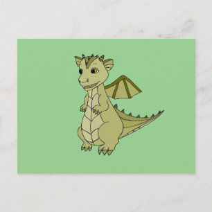 Vykort med söt baby-dragon