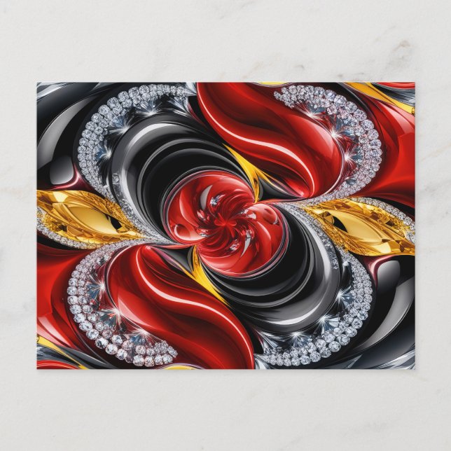 Vykort med tyska flaggans färger design (Framsida)