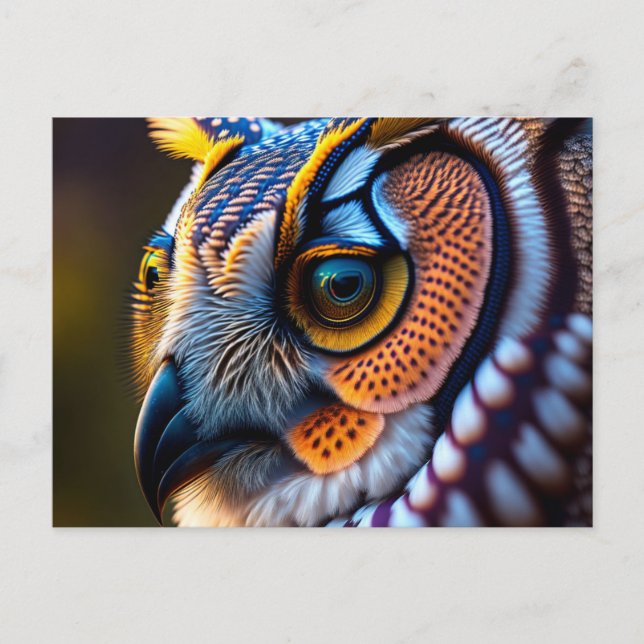 Vykort med uggla (Framsida)