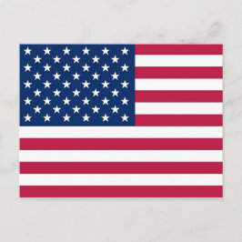 Vykort med USA:s Flagga