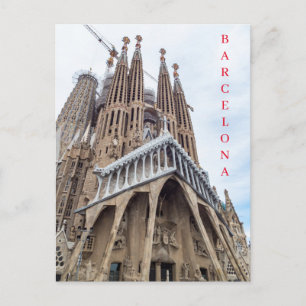 Vykort med utsikt över Barcelona Sagrada Familia