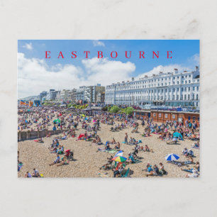 Vykort med utsikt över Eastbourne strand