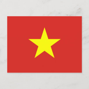 Vykort med Vietnams flagga