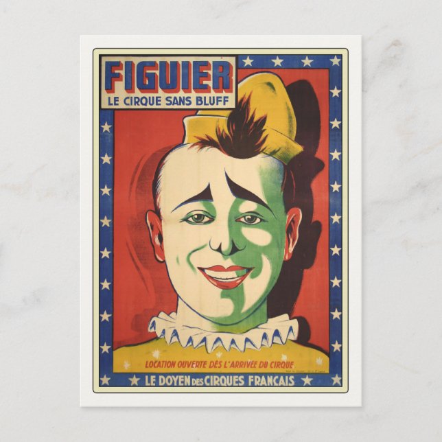 vykort med Vintage Circus Closed (Framsida)