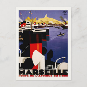 Vykort med Vintage-port Poster