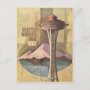Vykort med Vintage World's Fair Poster Print