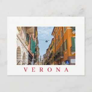 Vykort med vy över Verona Via Mazzini