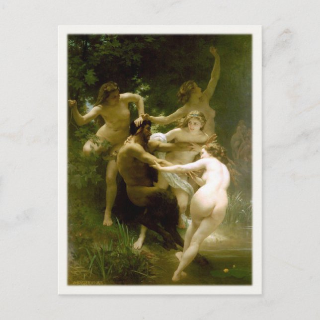 vykort med William-Adolphe Bouguereau-målning (Framsida)