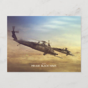 Vykort MH-60 000 svart Hawk