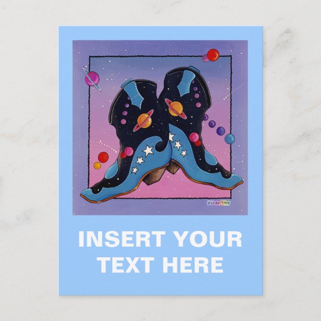 vykort - Midnight Cowboy Boots (Framsida)