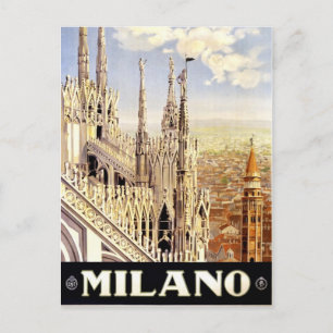 vykort Milano, Italien vintage resor bild