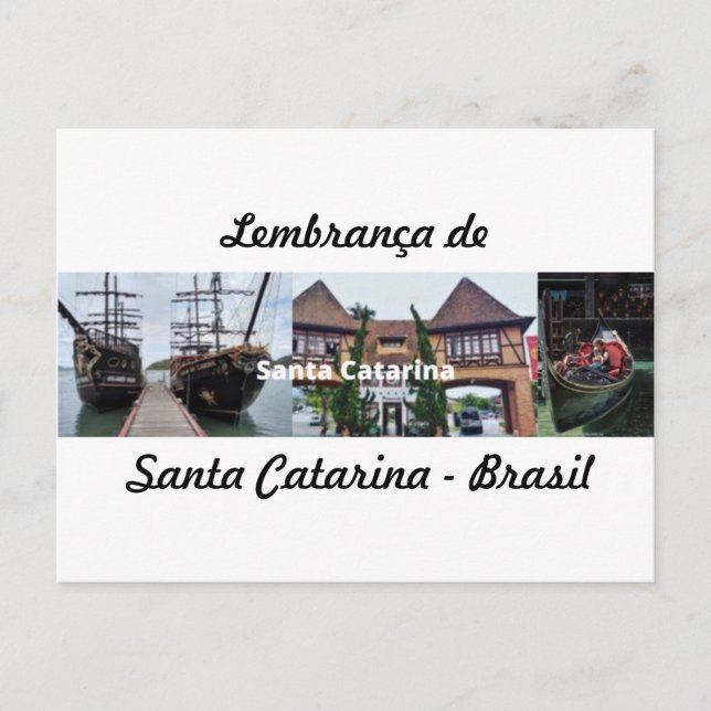 Vykort minne från Santa Catarina Brasilien (Framsida)