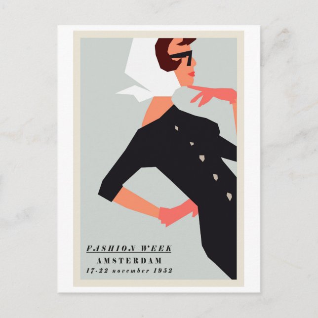 vykort - Mode-veckan Amsterdam 1952 (Framsida)