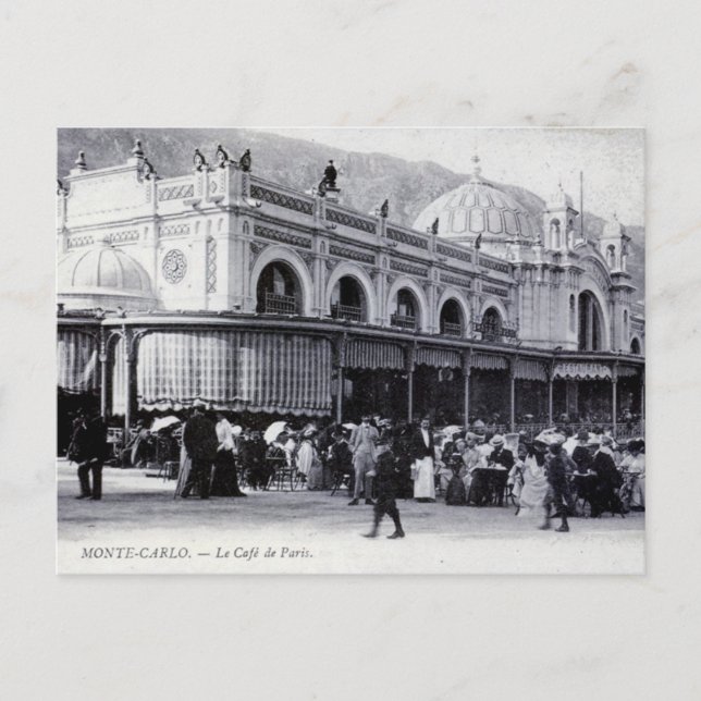 vykort, Monte Carlo, Cafe de Paris Vykort (Framsida)