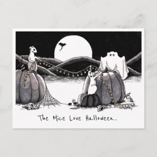vykort: möss Kärlek Halloween Vykort