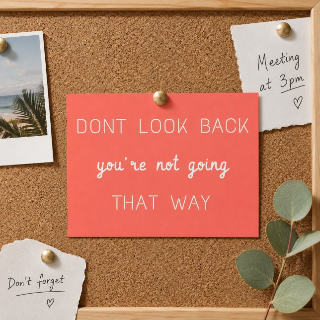 Vykort | Motivationscitat Väggdekorationskort (Motivational quote postcard for dorm rooms, cork boards, office desks, and daily reminders.)