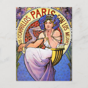 Vykort: Mucha illustration Vykort