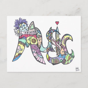 vykort: musik vykort