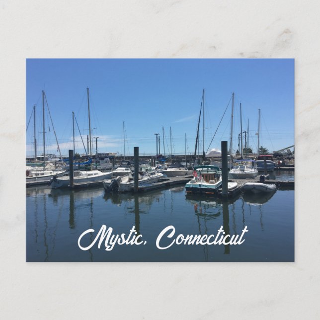 Vykort Mystic, Connecticut (Framsida)