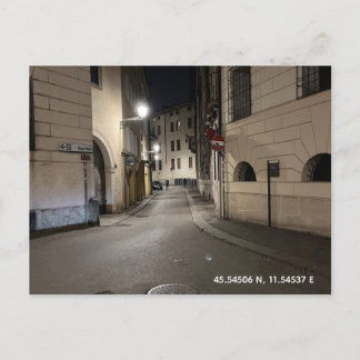 Vykort - Nattpromenad i Vicenza, Italien