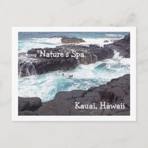 vykort, ’NATURE'S SPA’/QUEEN'S BATH AREA/KAUAI Vykort