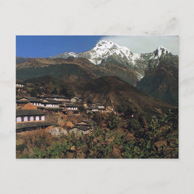 vykort Nepal Annapurna - Gandrung (Framsida)