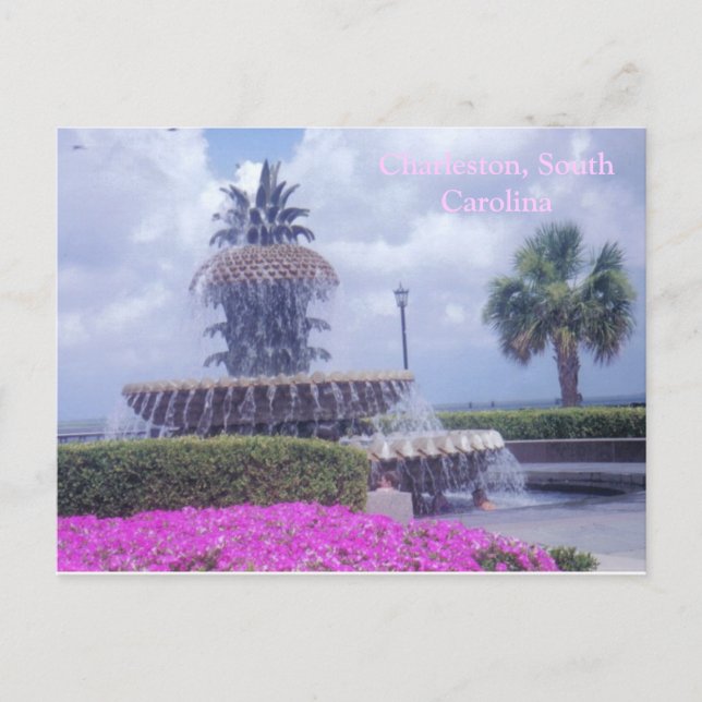 Vykort och blommor från Charleston, SC (Framsida)