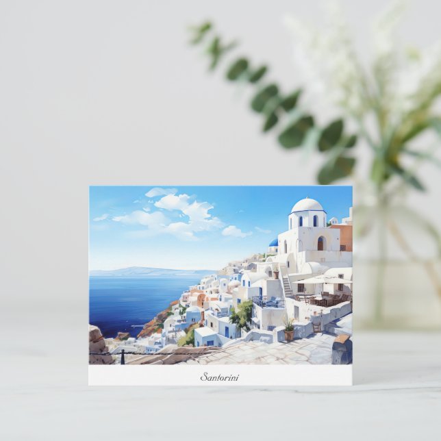 Vykort Oia Santorini (Stående Fram)