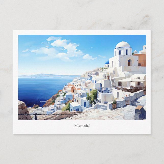 Vykort Oia, Santorini (Framsida)