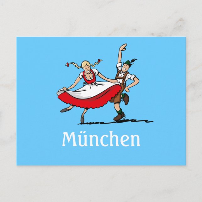 Vykort ÖL FESTIVAL München Dansande Par (Framsida)