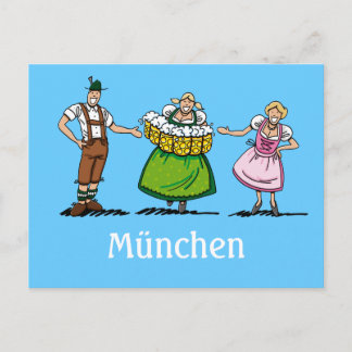 Vykort ÖL FESTIVAL München Öl servitris