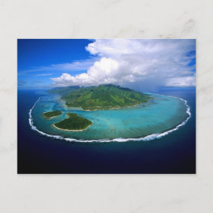 vykort Översikt över ön Moorea, Fransk Polynesia