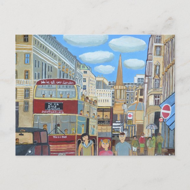 Vykort Oxford Street London (Framsida)
