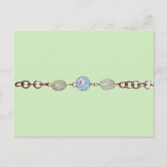 vykort - Pärlor- och kopparkedja (Framsida)